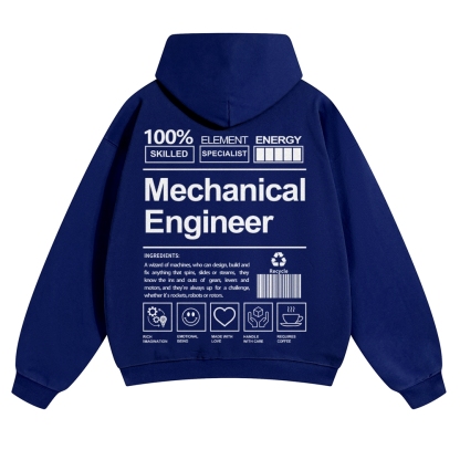 Mechanical Engineer Unisex Casual  Prints Hoodie