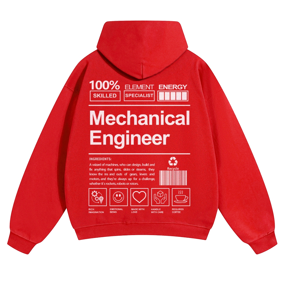 Mechanical Engineer Unisex Casual  Prints Hoodie