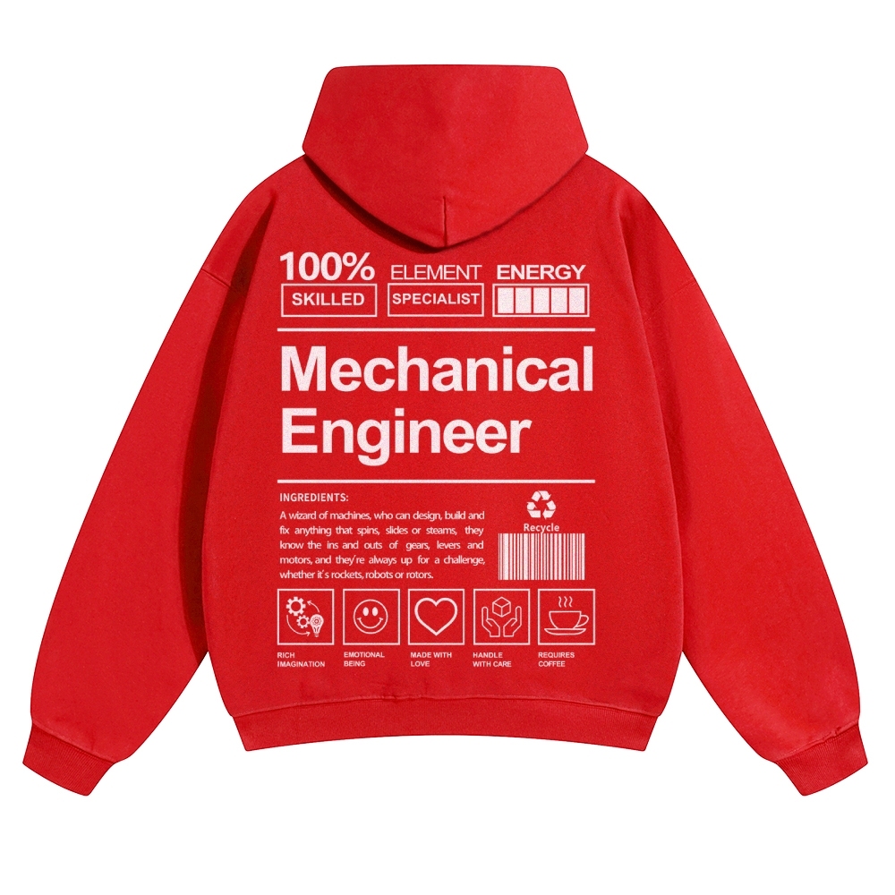 Mechanical Engineer Unisex Casual Prints Hoodie