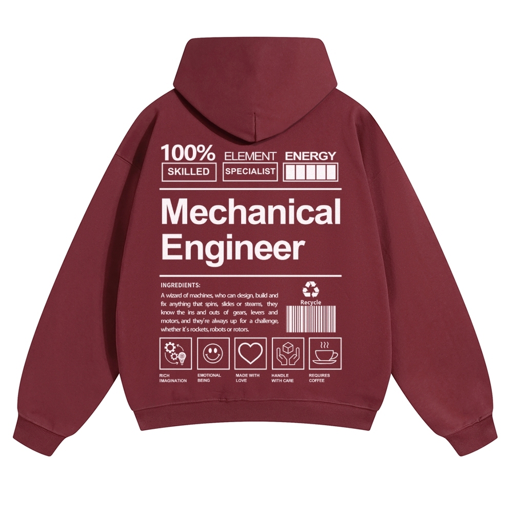 Mechanical Engineer Unisex Casual Prints Hoodie