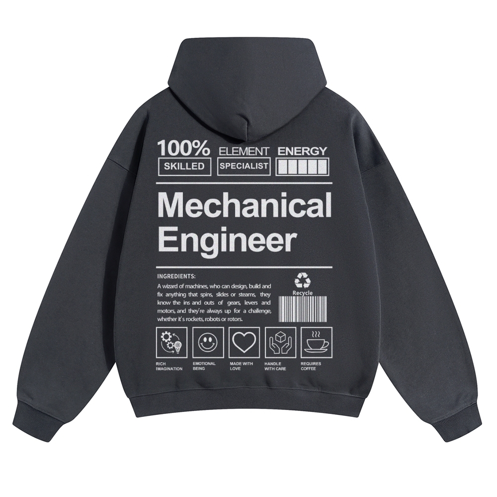 Mechanical Engineer Unisex Casual Prints Hoodie