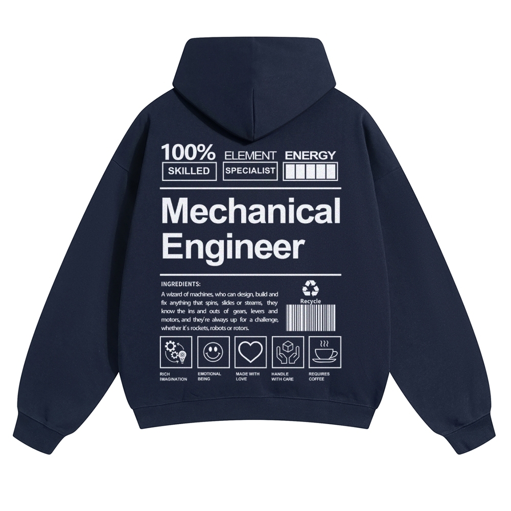 Mechanical Engineer Unisex Casual Prints Hoodie