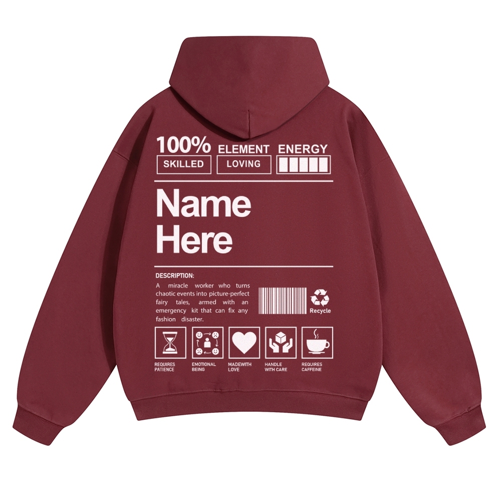 Customized Unisex Casual Prints Hoodie