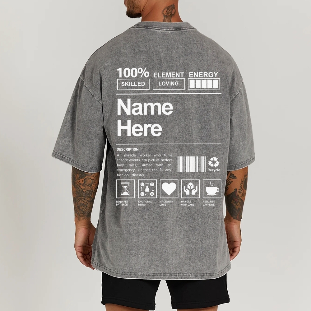 Customized Unisex Fit Washed T-Shirt