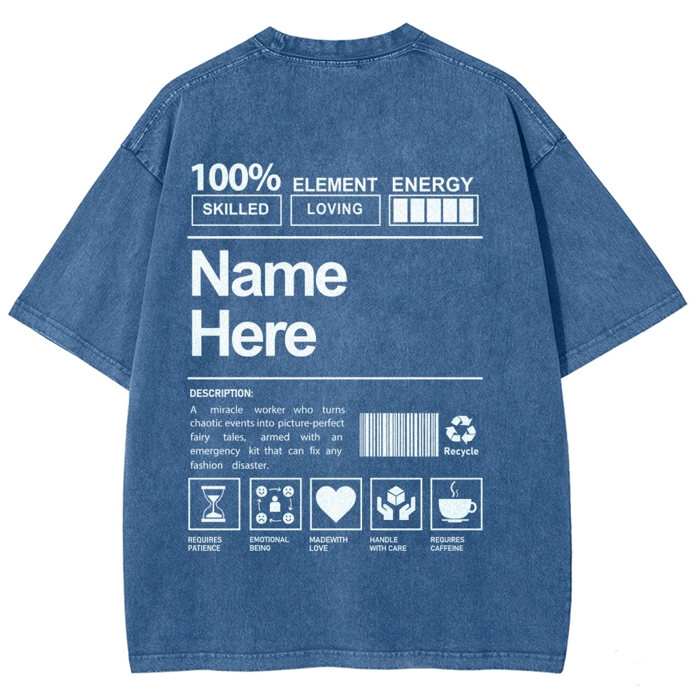 Customized Unisex Fit Washed T-Shirt