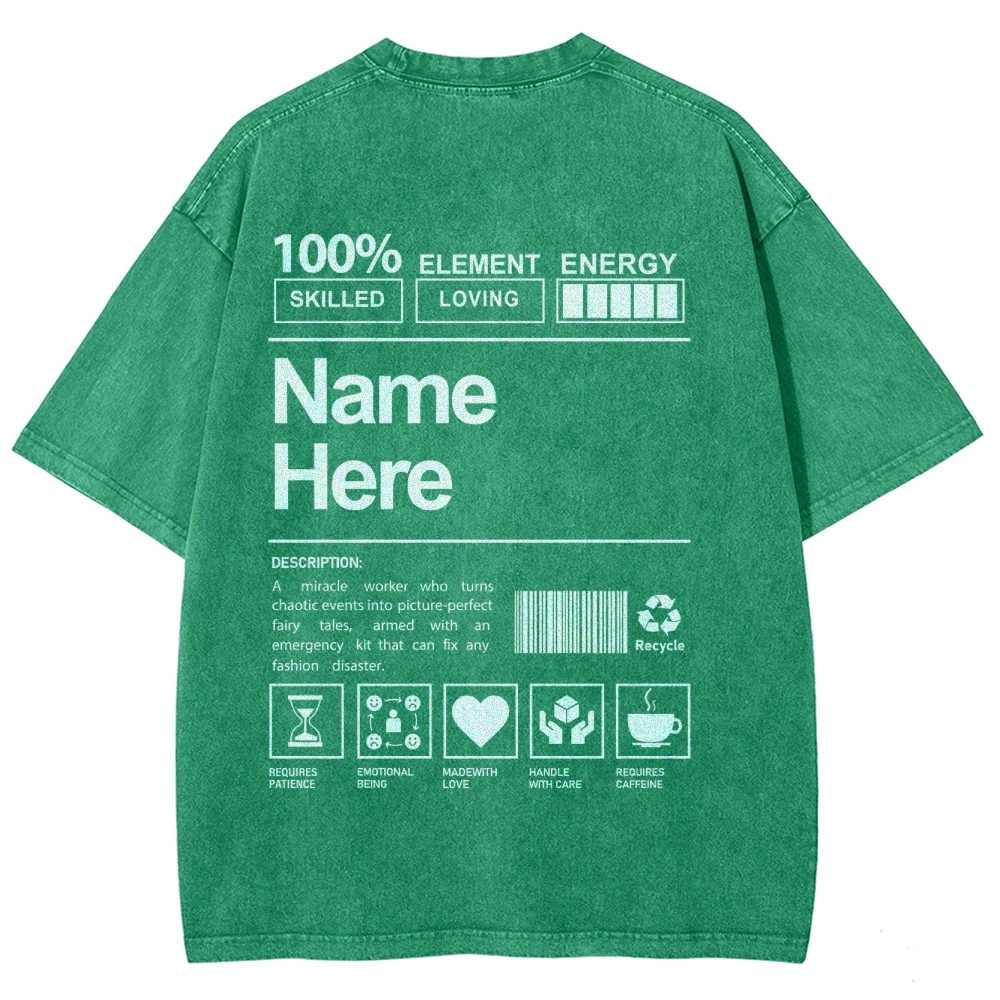 Customized Unisex Fit Washed T-Shirt