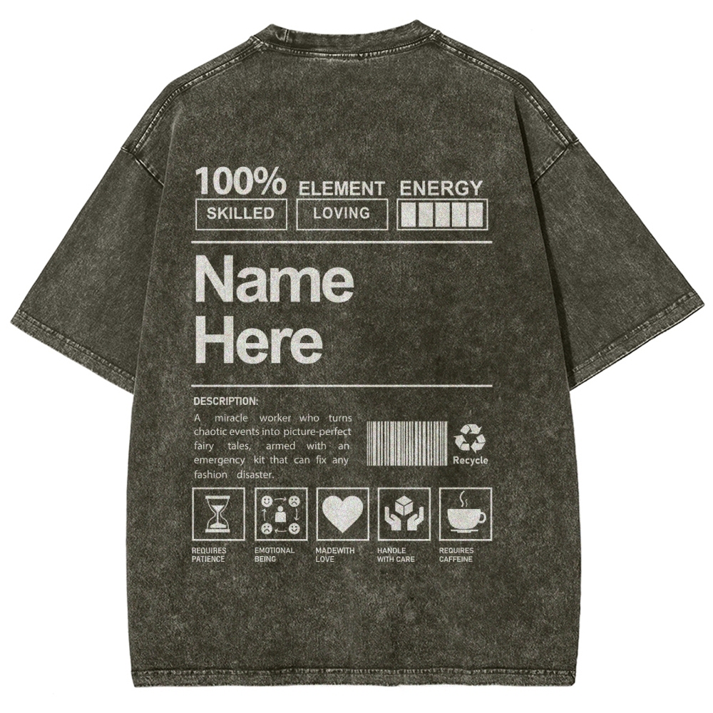 Customized Unisex Fit Washed T-Shirt