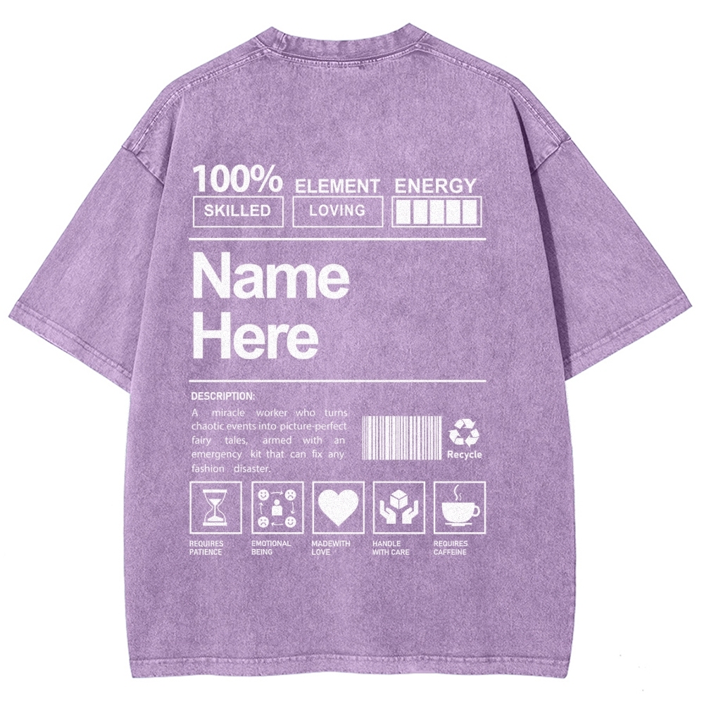 Customized Unisex Fit Washed T-Shirt