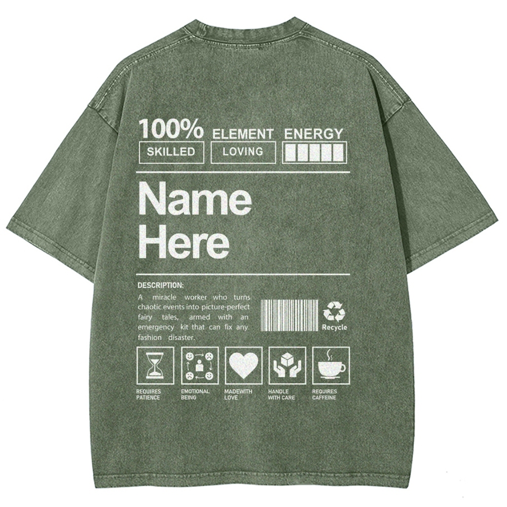 Customized Unisex Fit Washed T-Shirt