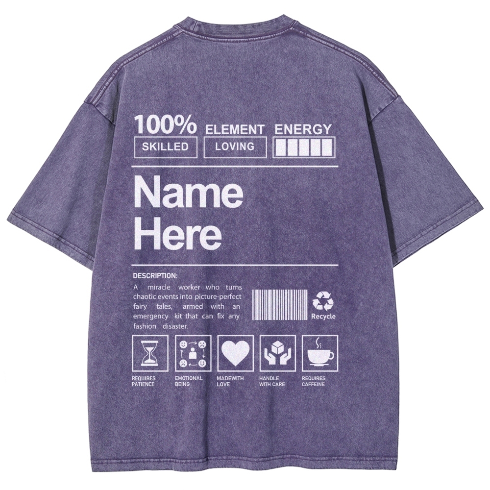 Customized Unisex Fit Washed T-Shirt