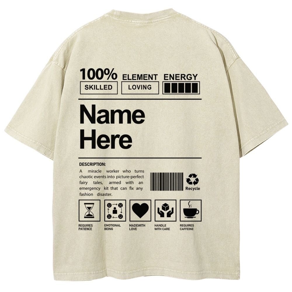Customized Unisex Fit Washed T-Shirt