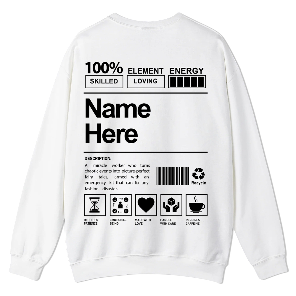 Customized Crew Neck Sweatshirt