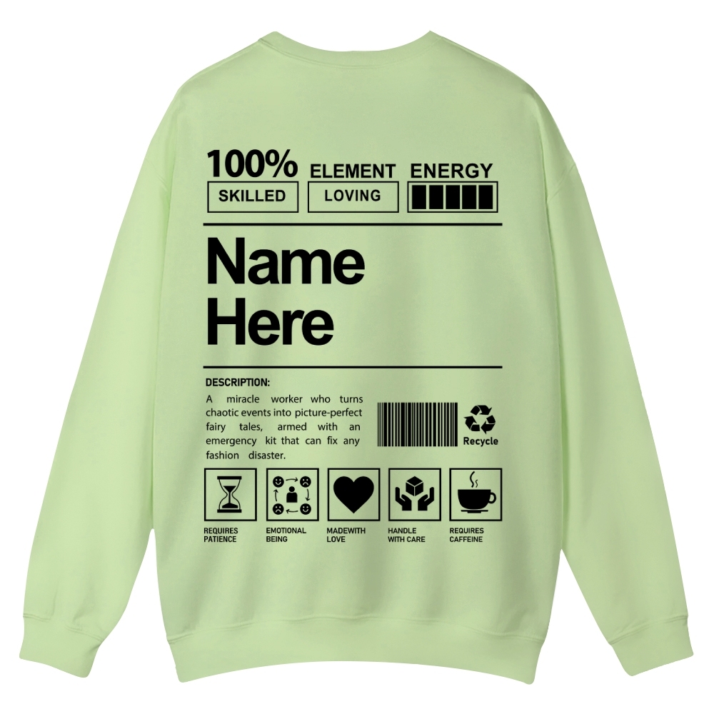 Customized Crew Neck Sweatshirt