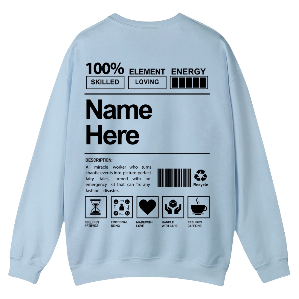 Customized Crew Neck Sweatshirt