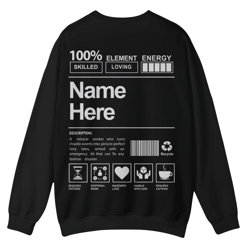 Customized Crew Neck Sweatshirt