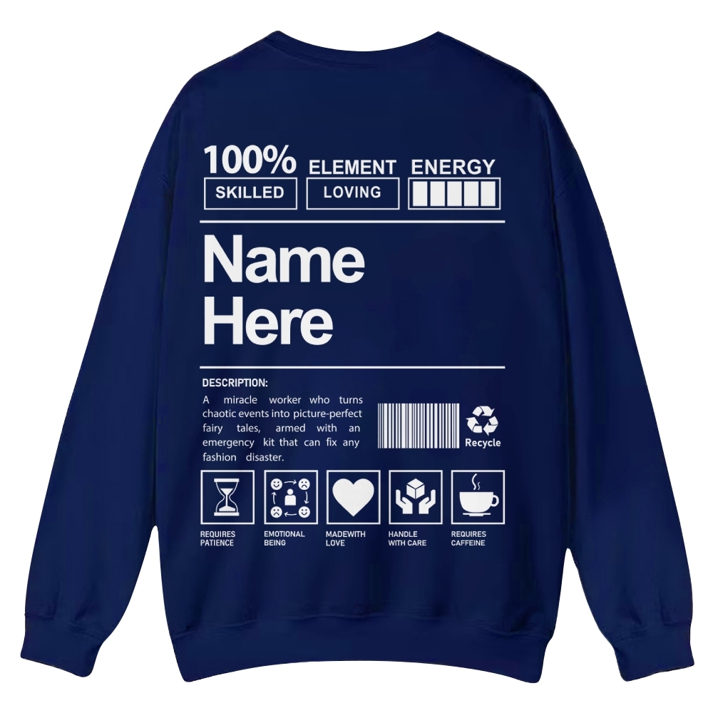 Customized Crew Neck Sweatshirt