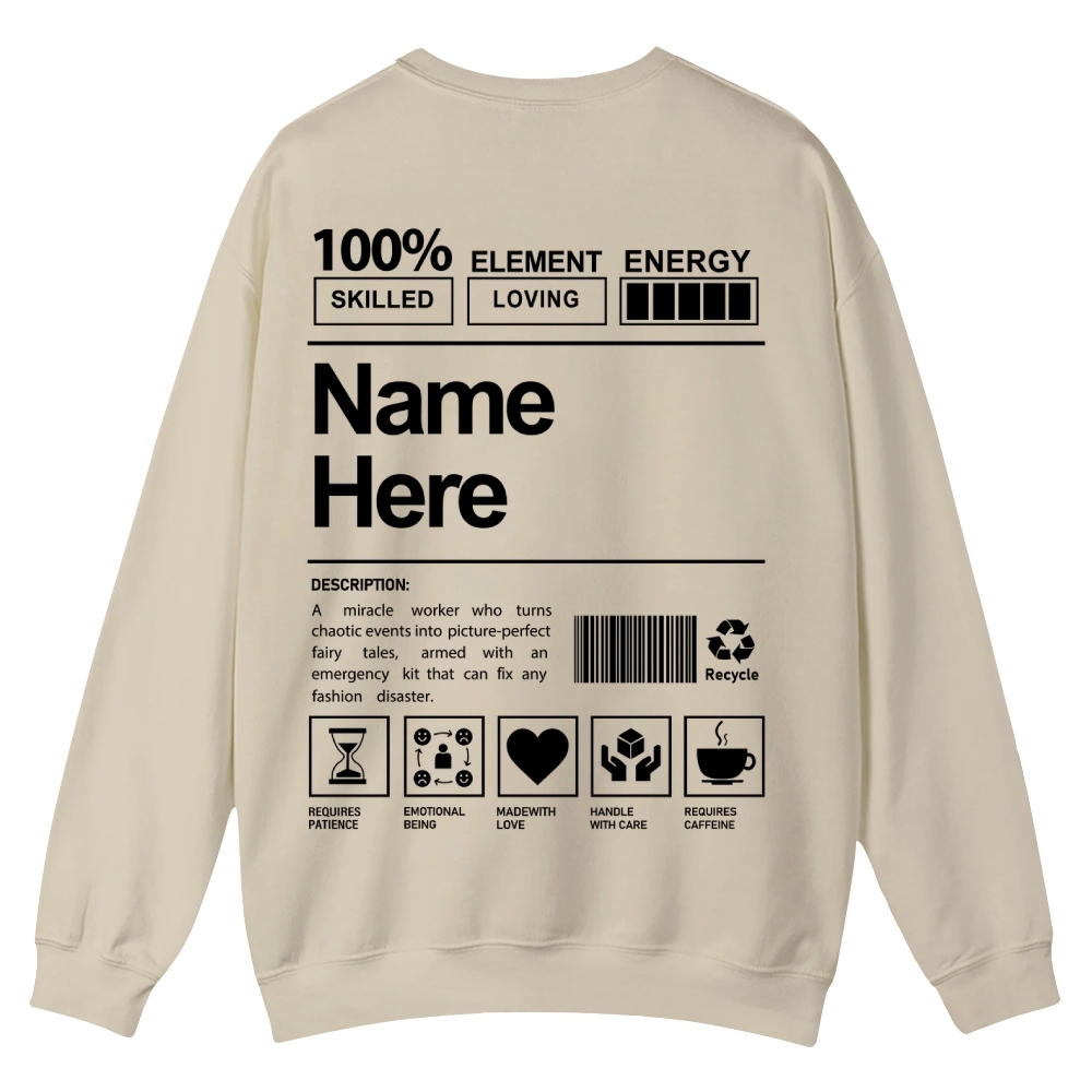 Customized Crew Neck Sweatshirt