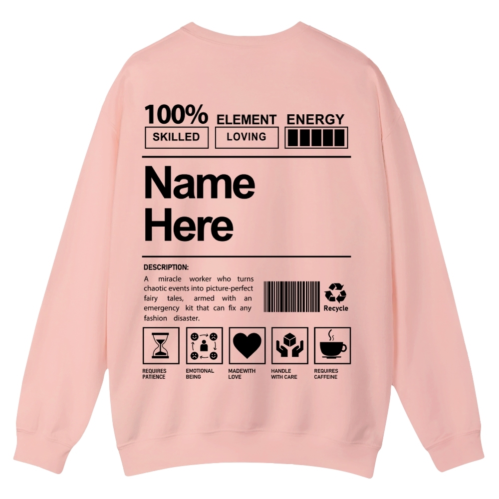 Customized Crew Neck Sweatshirt