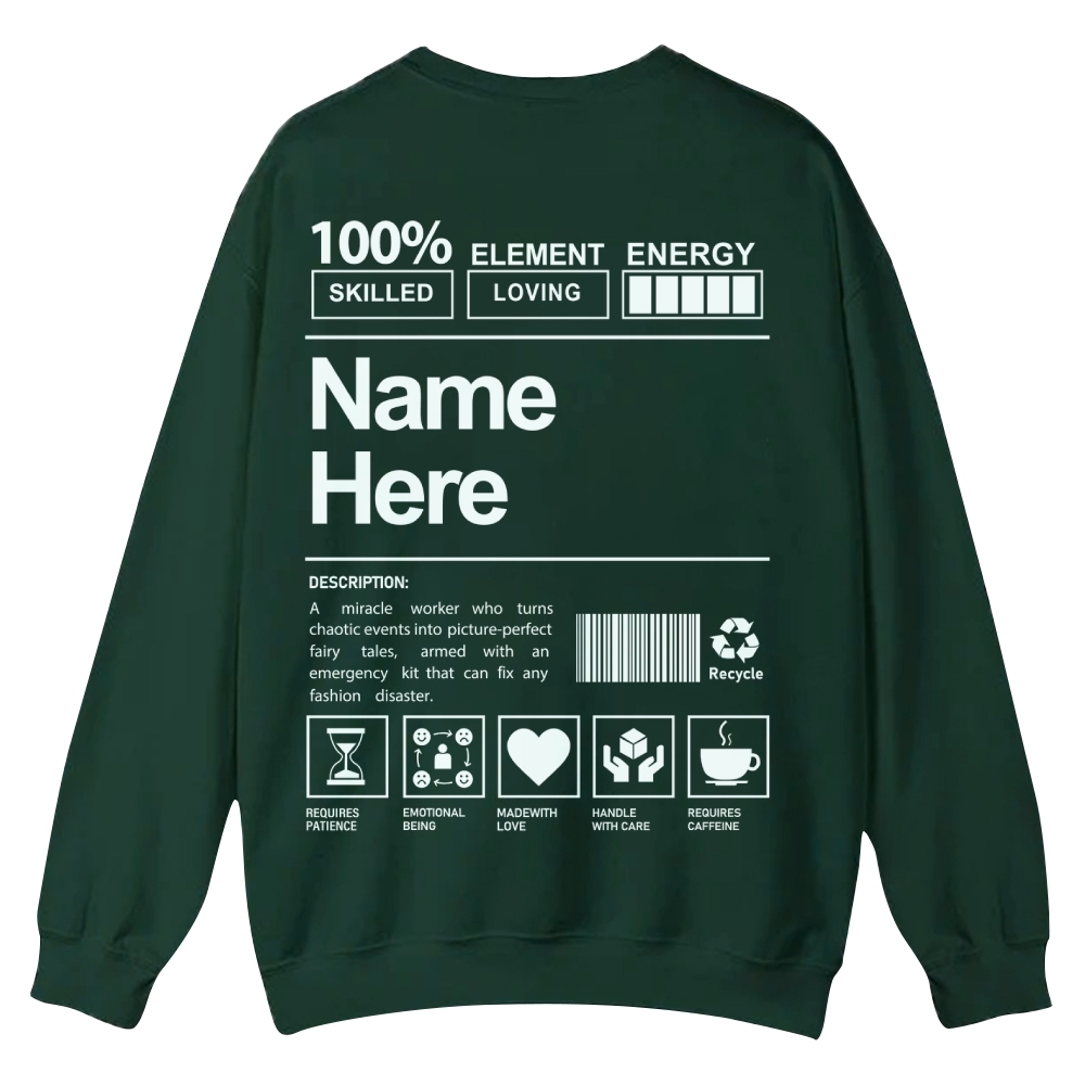 Customized Crew Neck Sweatshirt