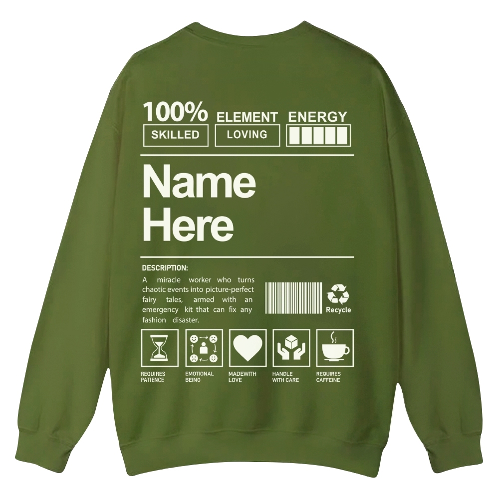 Customized Crew Neck Sweatshirt