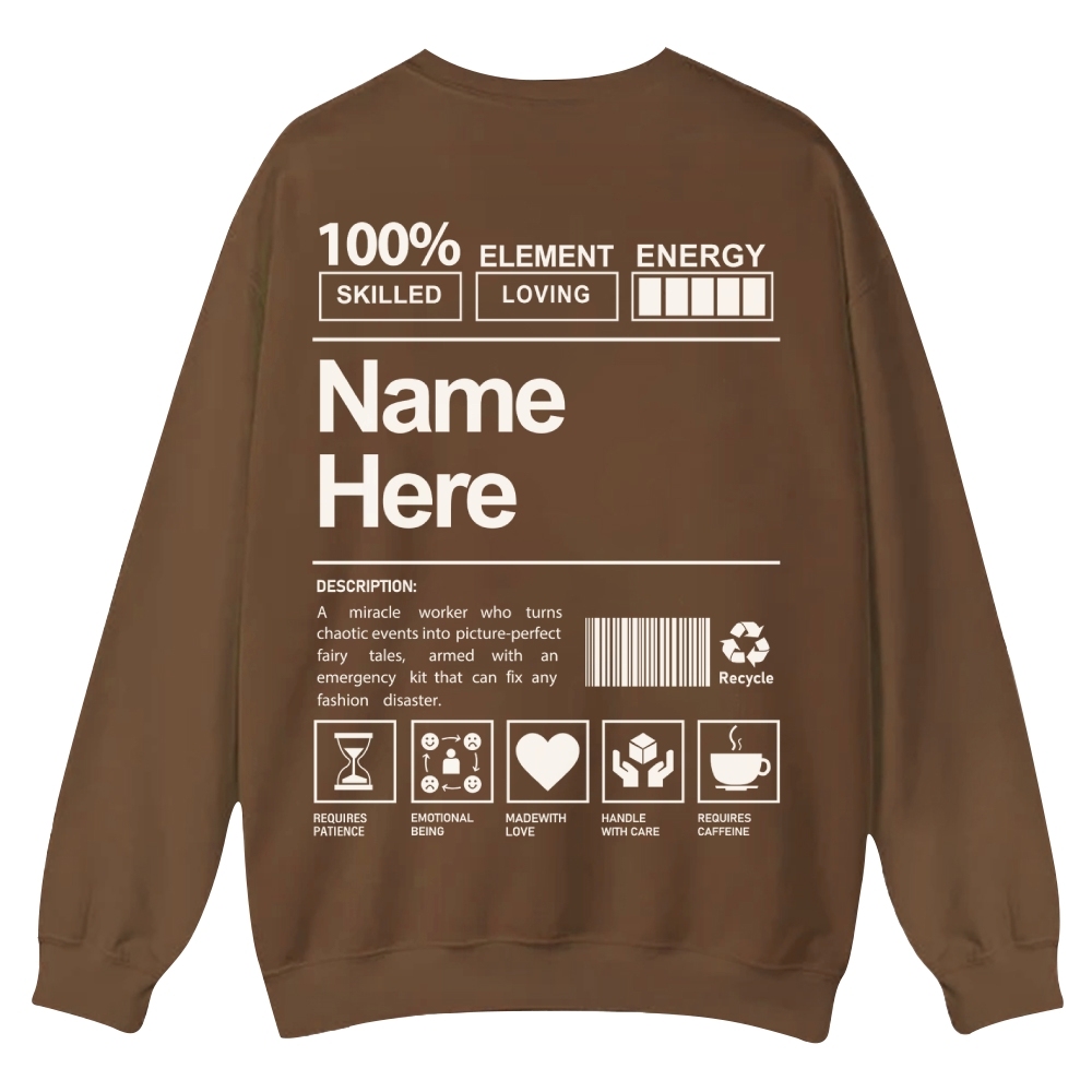 Customized Crew Neck Sweatshirt