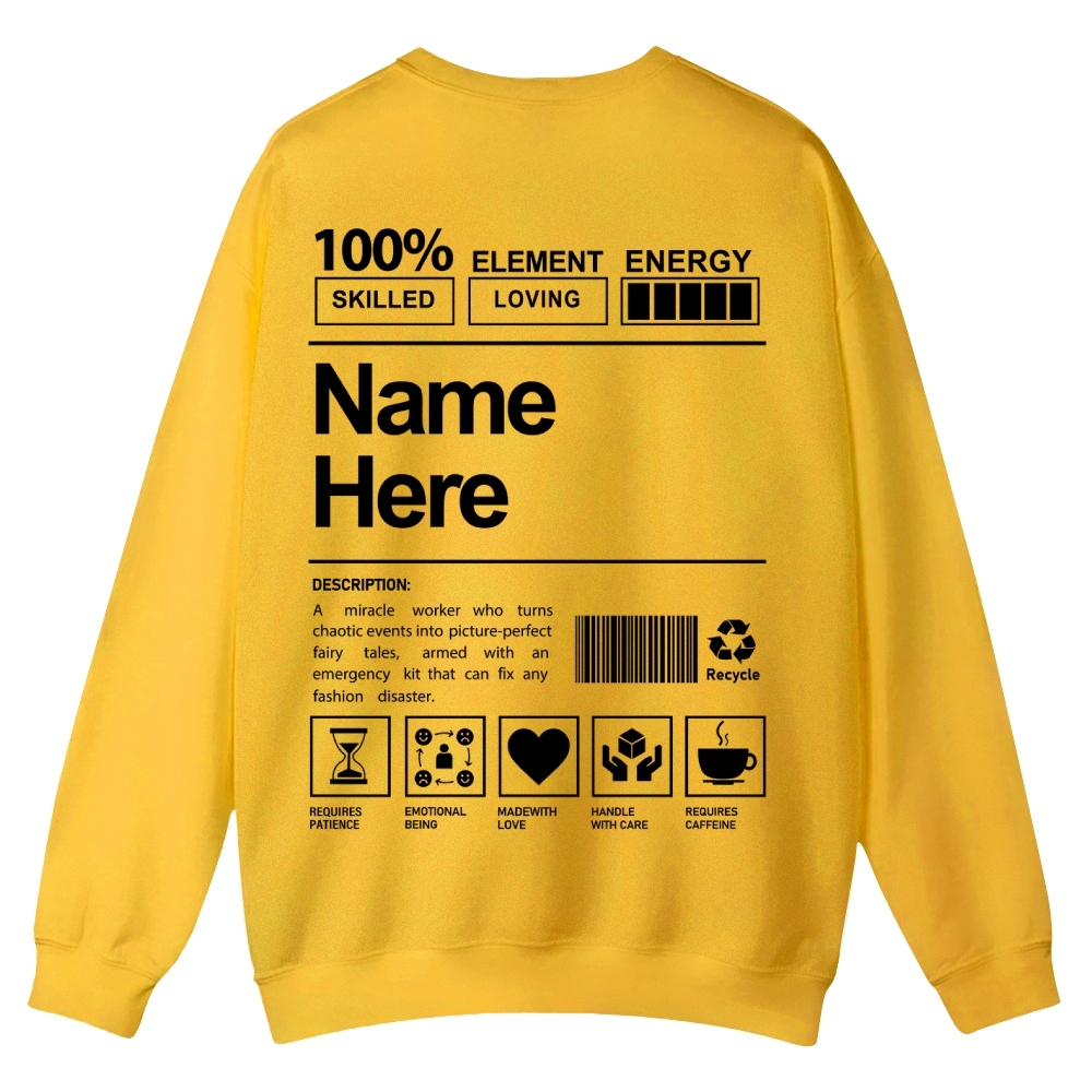 Customized Crew Neck Sweatshirt
