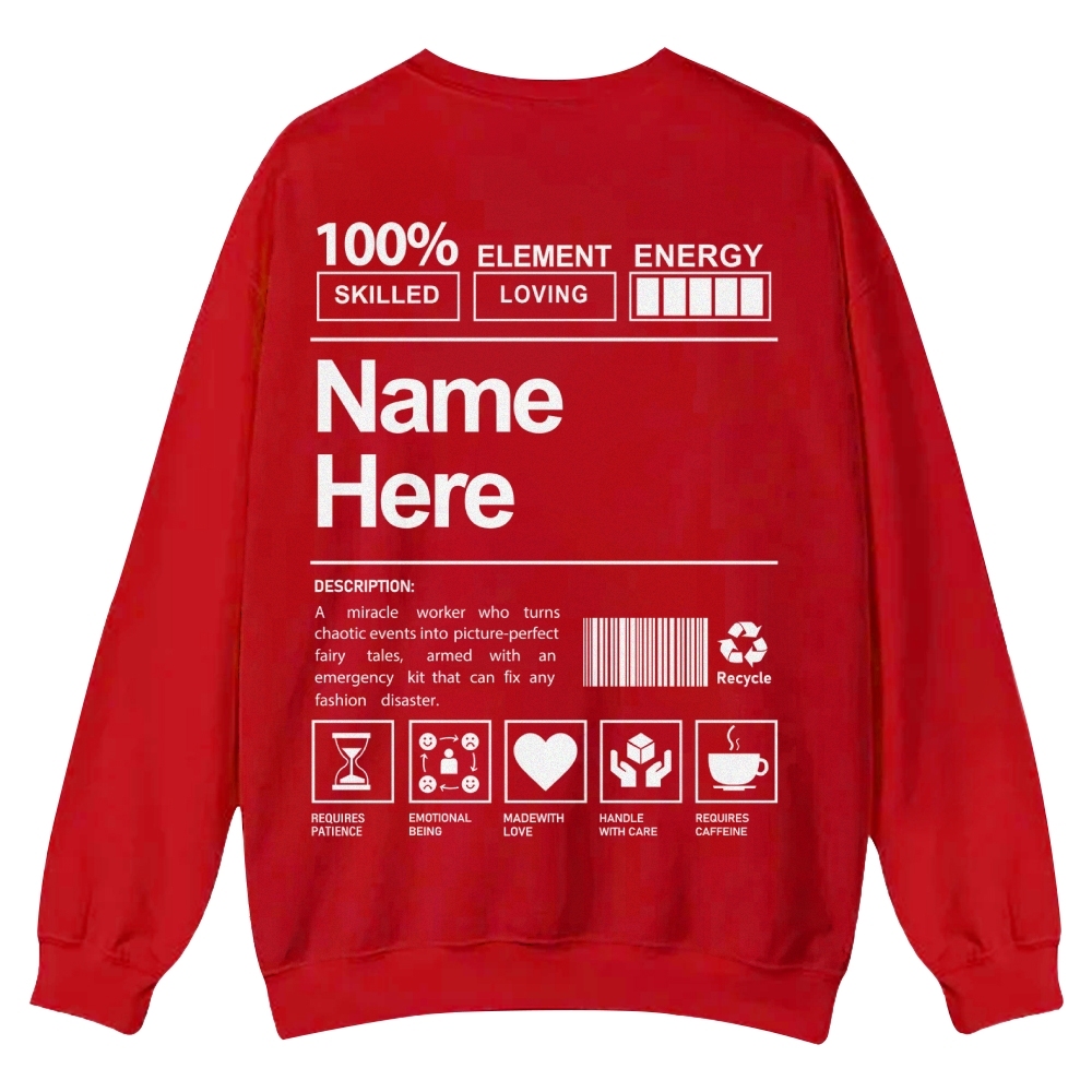 Customized Crew Neck Sweatshirt