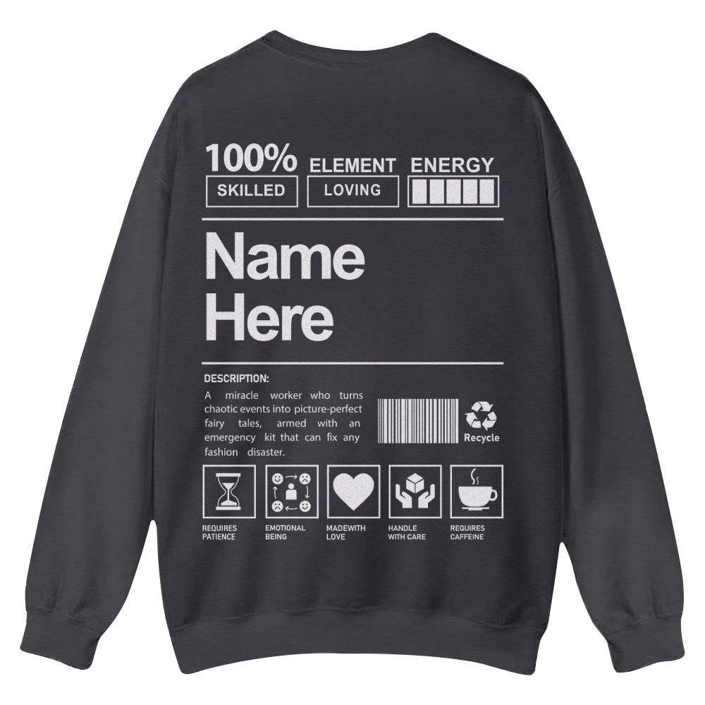 Customized Crew Neck Sweatshirt