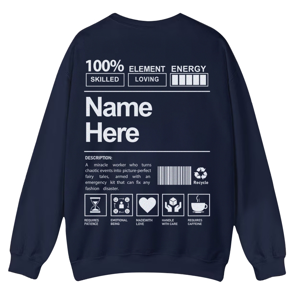 Customized Crew Neck Sweatshirt