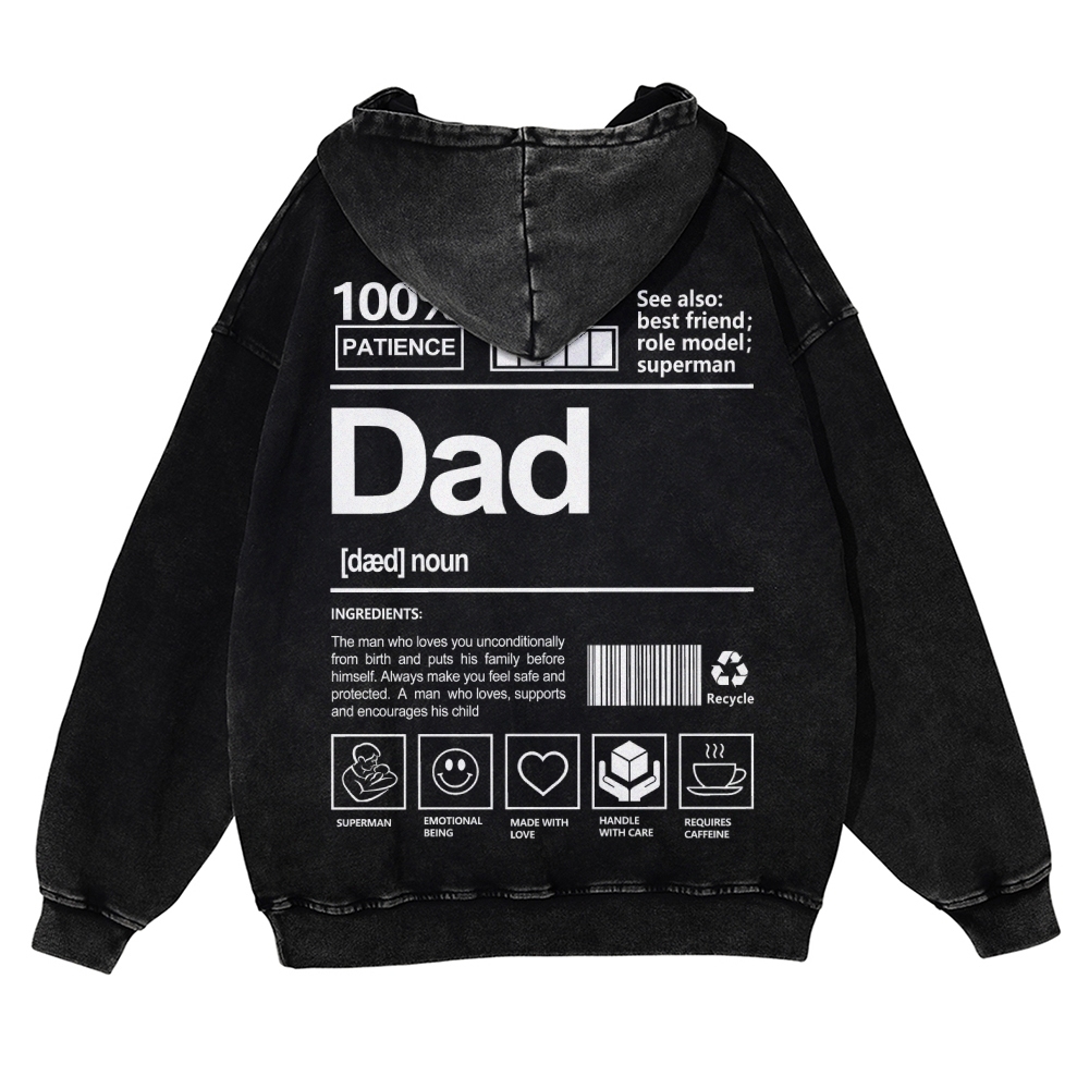 Dad Unisex Fit Vintage Washed Hoodie