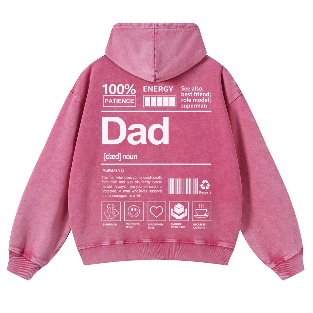 Dad Unisex Fit Vintage Washed Hoodie