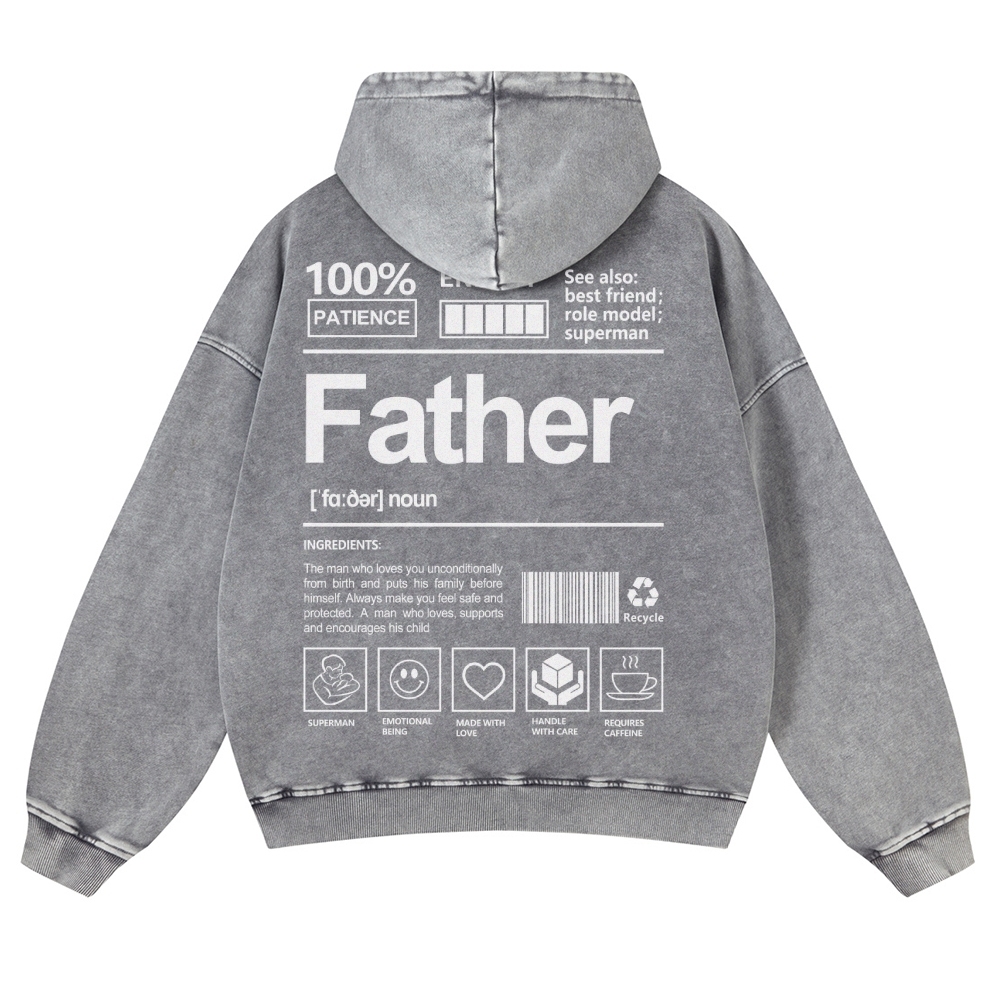 Father Unisex Fit Vintage Washed Hoodie