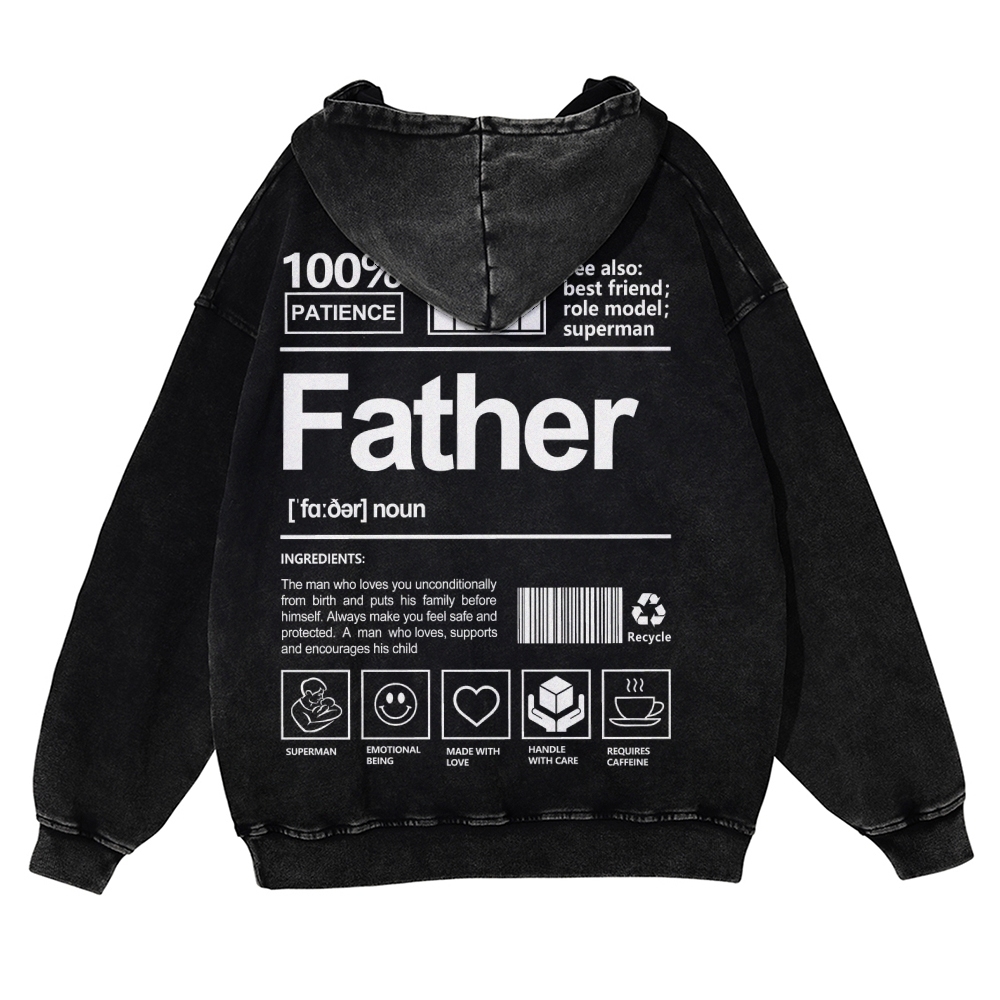 Father Unisex Fit Vintage Washed Hoodie