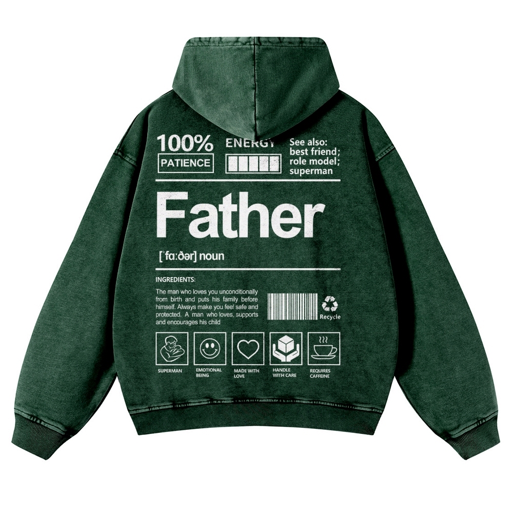 Father Unisex Fit Vintage Washed Hoodie