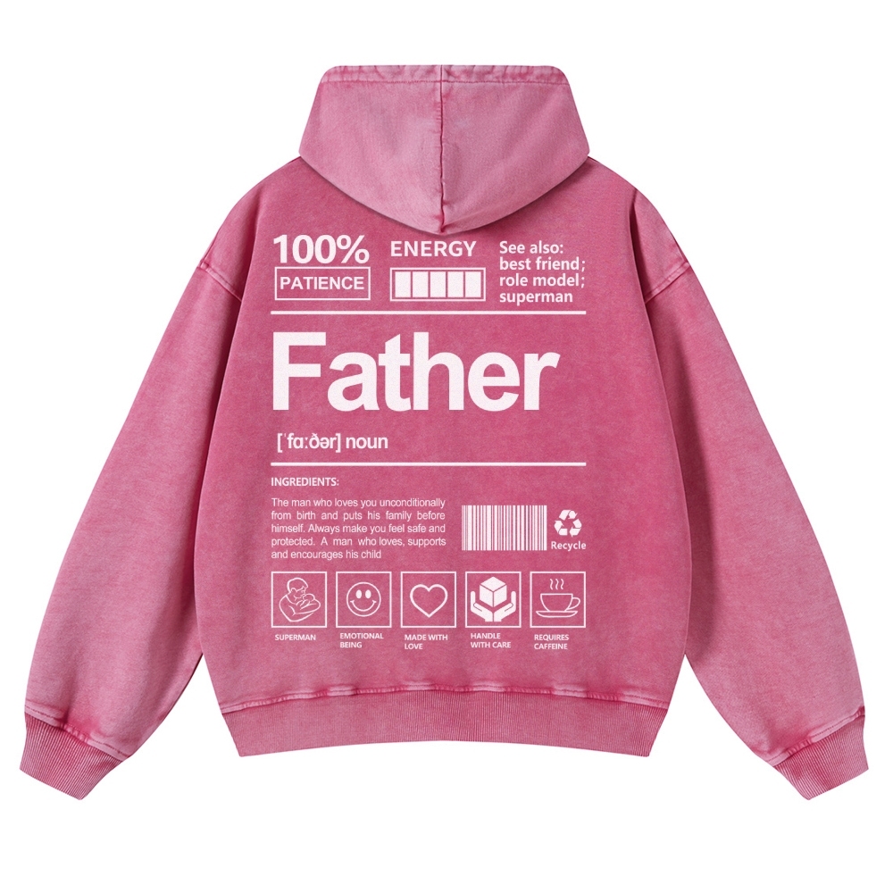 Father Unisex Fit Vintage Washed Hoodie