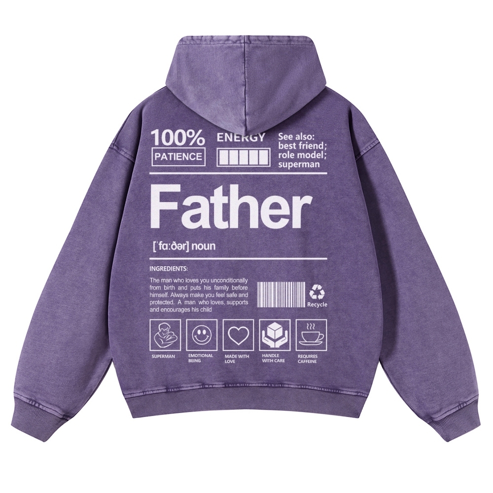 Father Unisex Fit Vintage Washed Hoodie