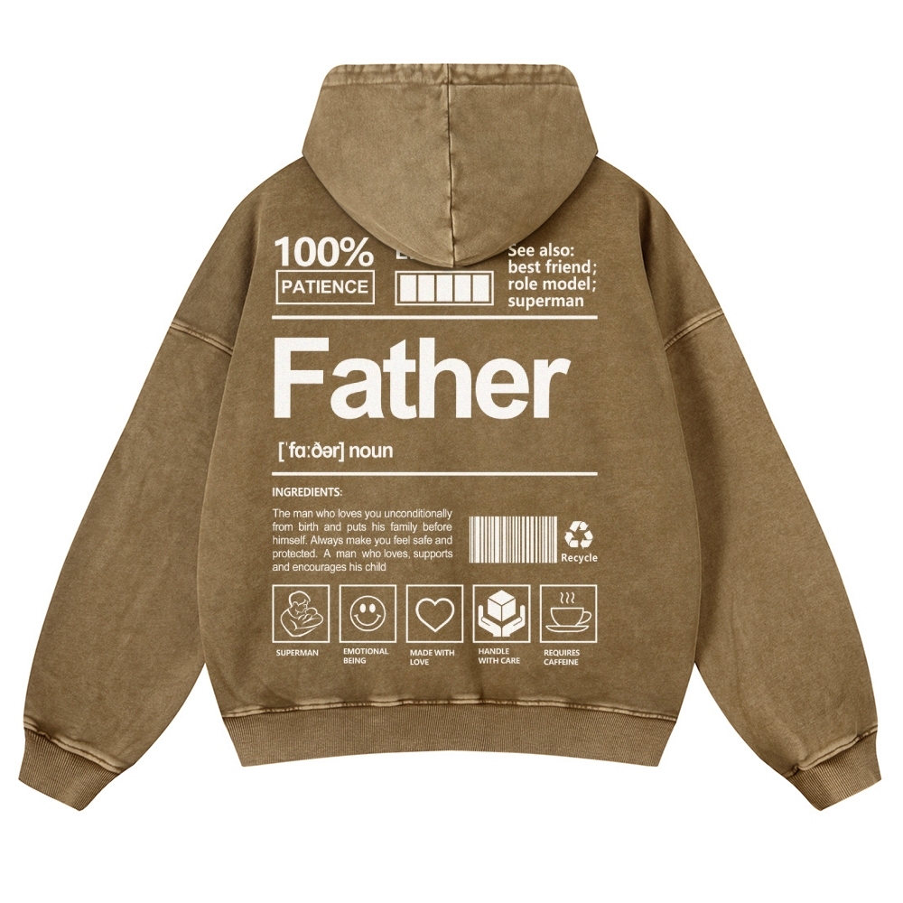 Father Unisex Fit Vintage Washed Hoodie