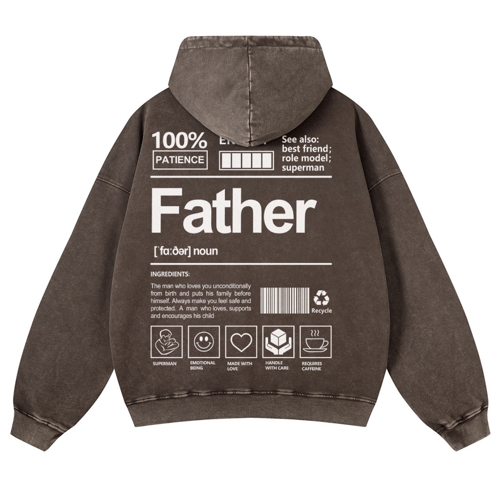 Father Unisex Fit Vintage Washed Hoodie