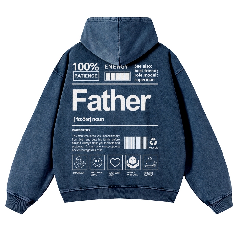 Father Unisex Fit Vintage Washed Hoodie