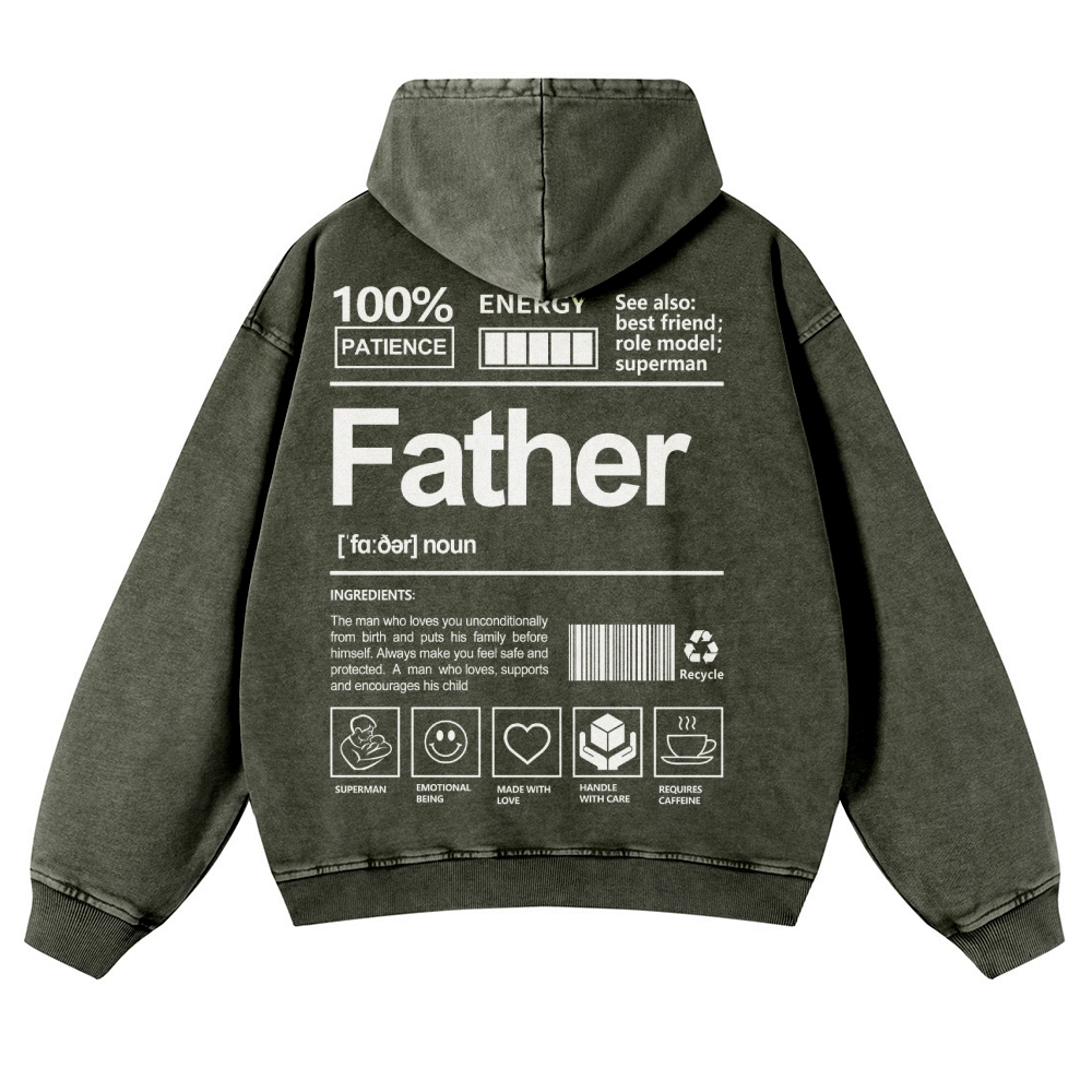 Father Unisex Fit Vintage Washed Hoodie