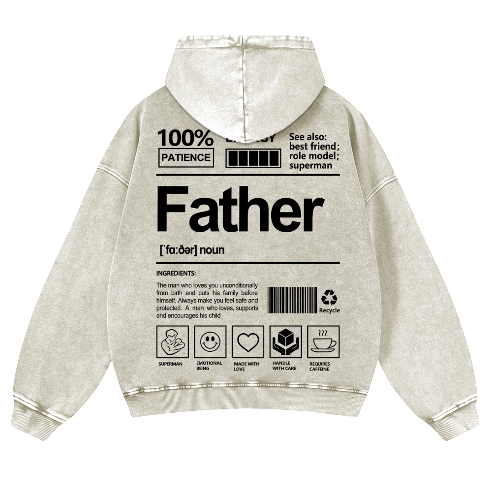 Father Unisex Fit Vintage Washed Hoodie