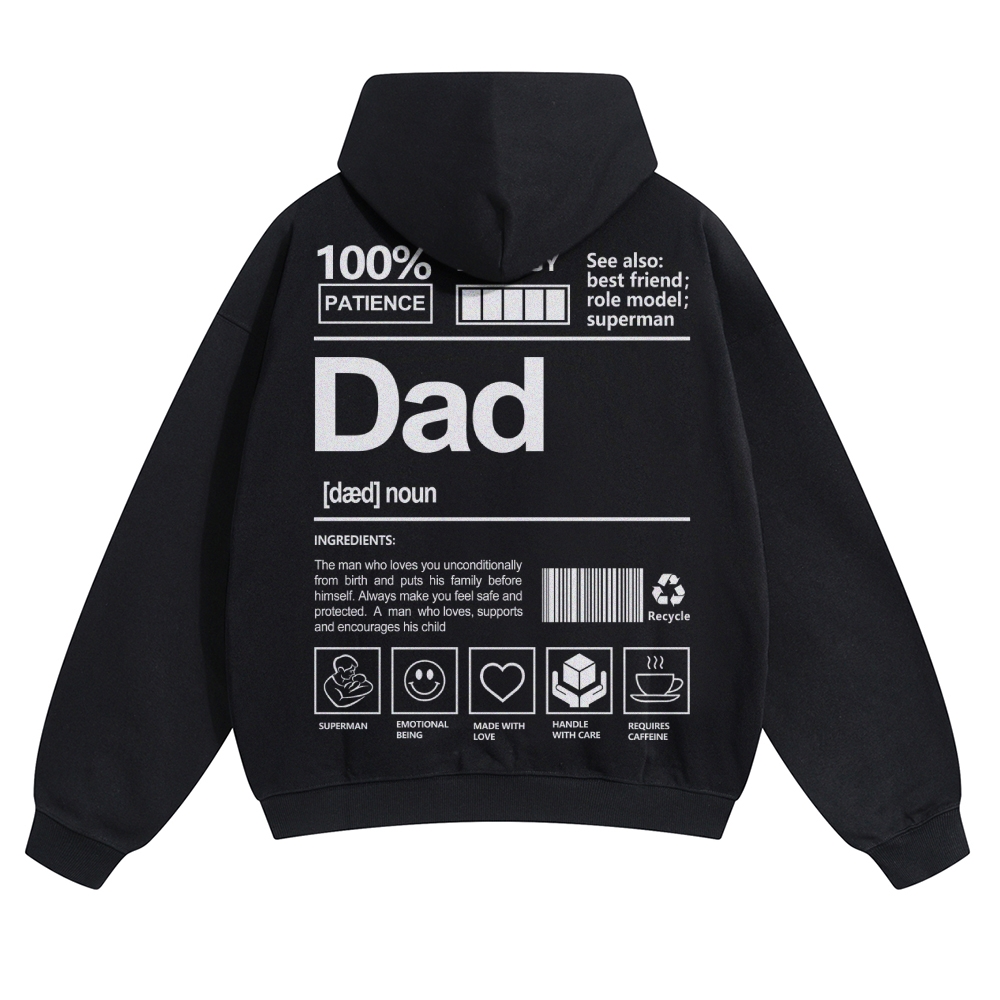 Dad Unisex Casual  Prints Hoodie