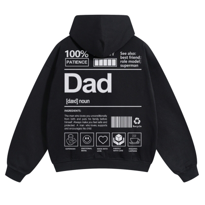 Dad Unisex Casual  Prints Hoodie
