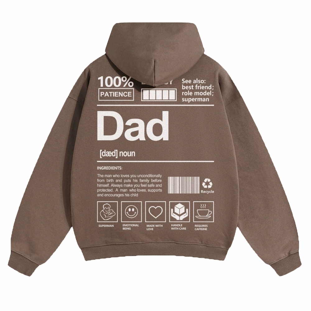 Dad Unisex Casual  Prints Hoodie