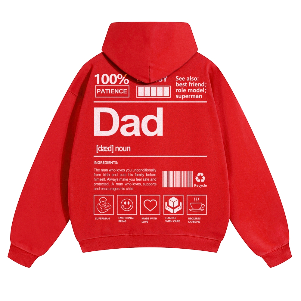 Dad Unisex Casual  Prints Hoodie