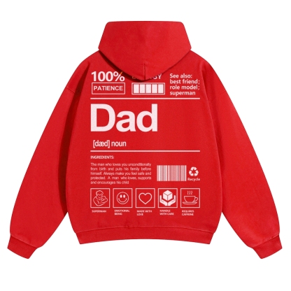 Dad Unisex Casual  Prints Hoodie