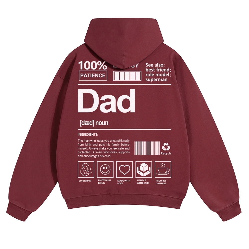 Dad Unisex Casual  Prints Hoodie