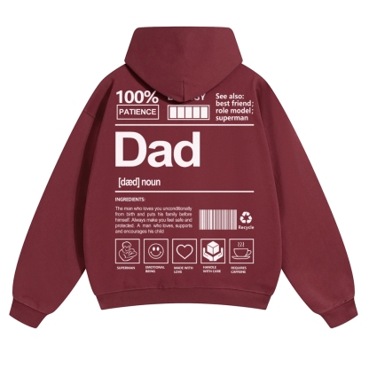 Dad Unisex Casual  Prints Hoodie