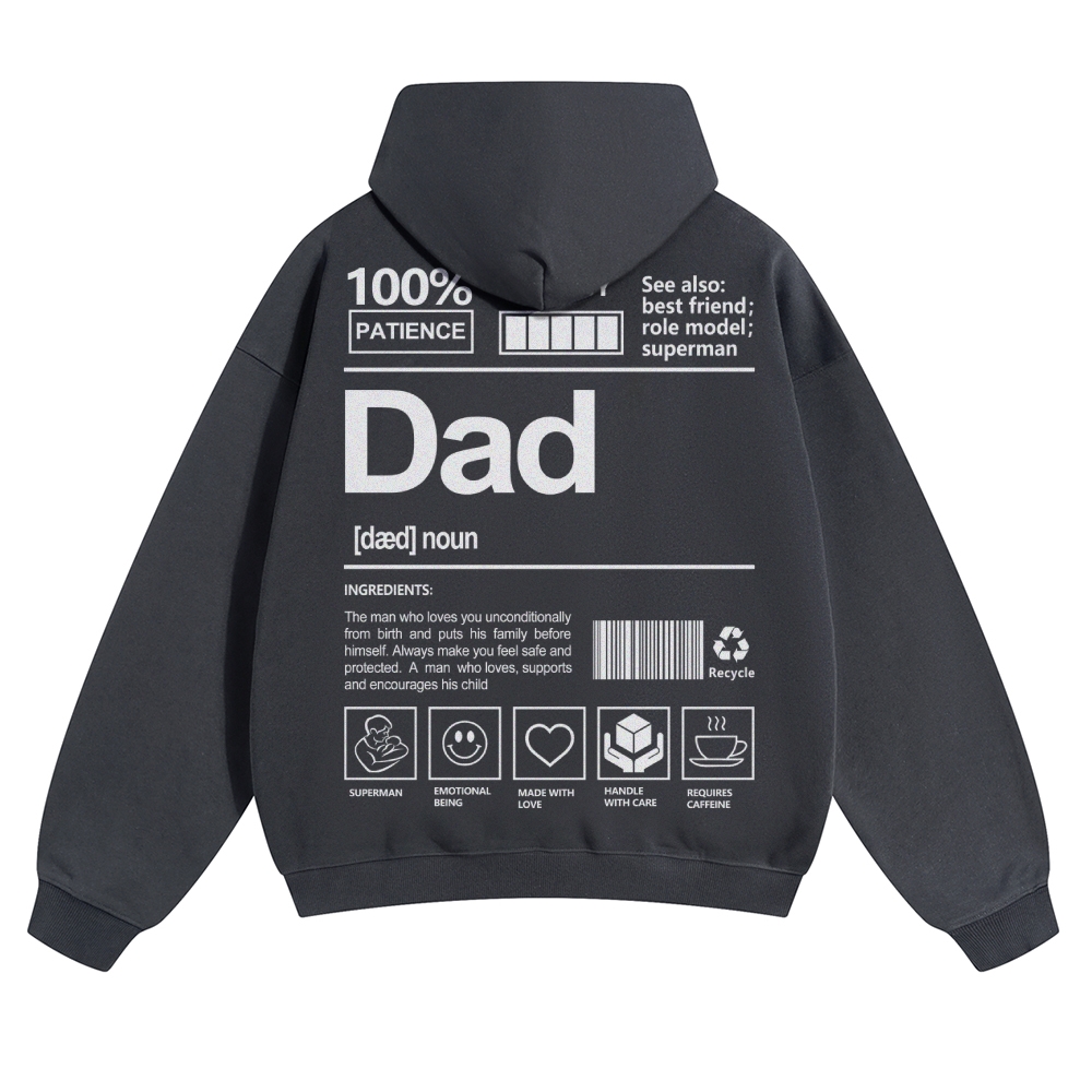 Dad Unisex Casual  Prints Hoodie