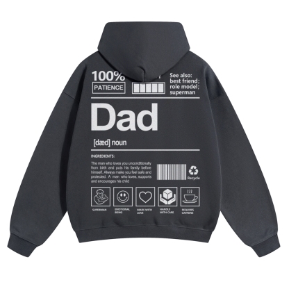 Dad Unisex Casual  Prints Hoodie